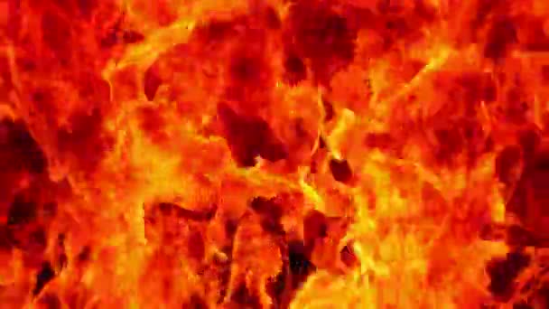Close Orange Flame Burning Strength Fire Moving Burning — Αρχείο Βίντεο