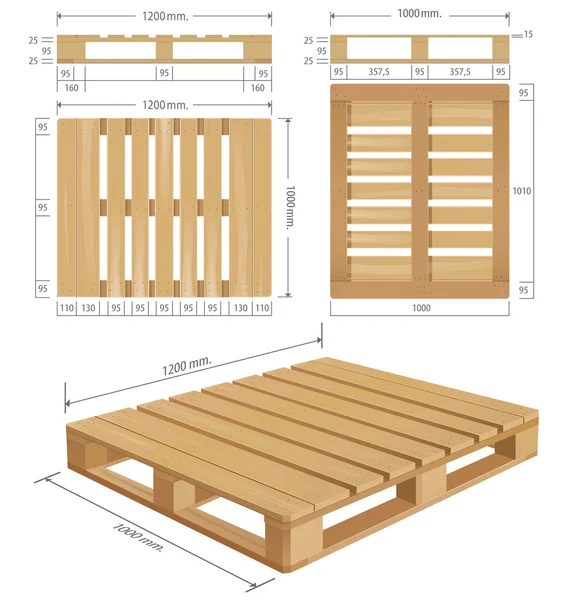 Vistas estándar de paletas americanas — Vector de stock