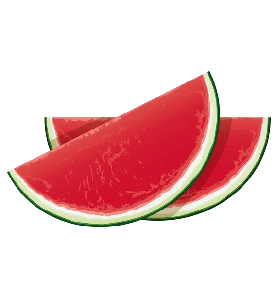 Two  slices of seedless watermelons Royalty Free Stock Vectors