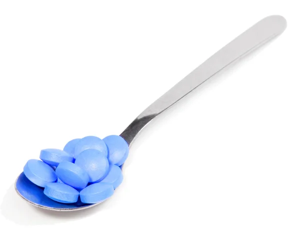 Синие таблетки — стоковое фото