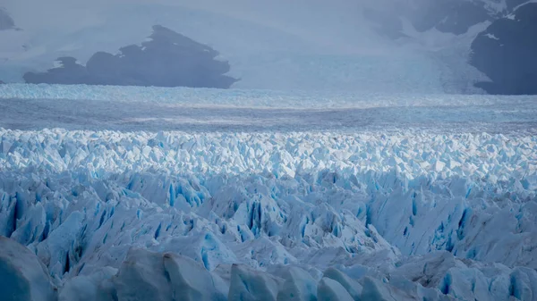 Horizontale Ansicht Der Oberfläche Des Perito Moreno Gletschers Südargentinien Patagonien — Stockfoto