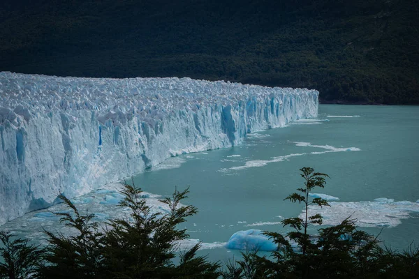 Vue Horizontale Surface Glacier Perito Moreno Dans Sud Argentine Patagonie — Photo