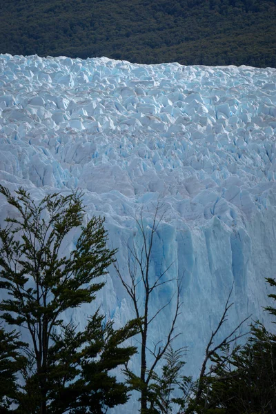 パタゴニアのアンデス山脈に位置するペリト モレノ氷河の印象的な垂直写真アルゼンチン — ストック写真