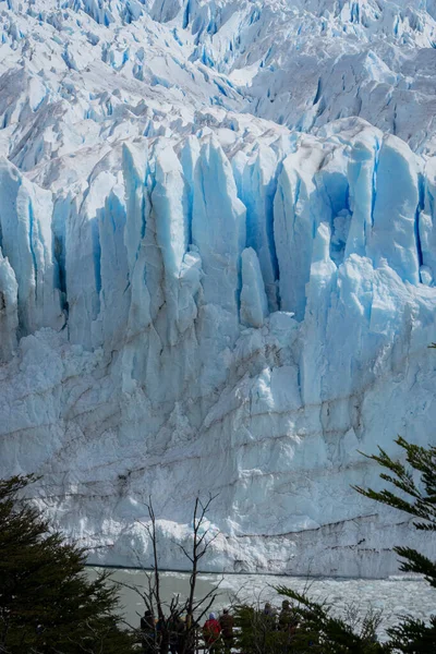 Impressionante Foto Verticale Del Ghiacciaio Perito Moreno Situato Nelle Ande — Foto Stock