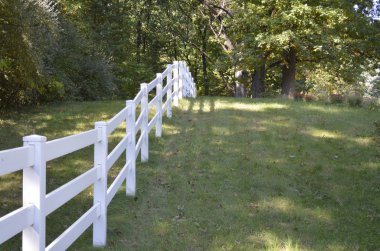 Beautiful White Country Fence clipart