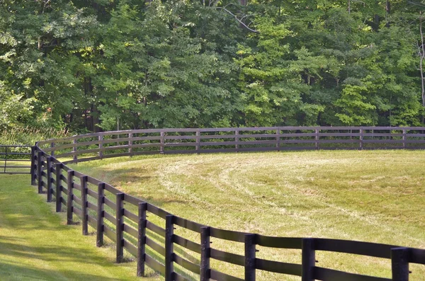 Fence bordering a pasture — Stock Photo, Image
