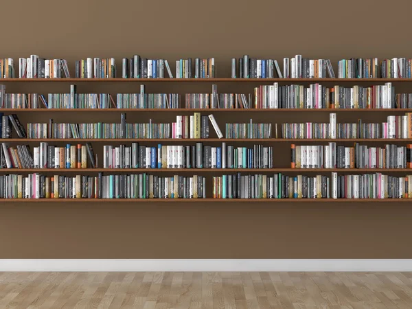 Interior bookshelf room library — Stock Photo, Image