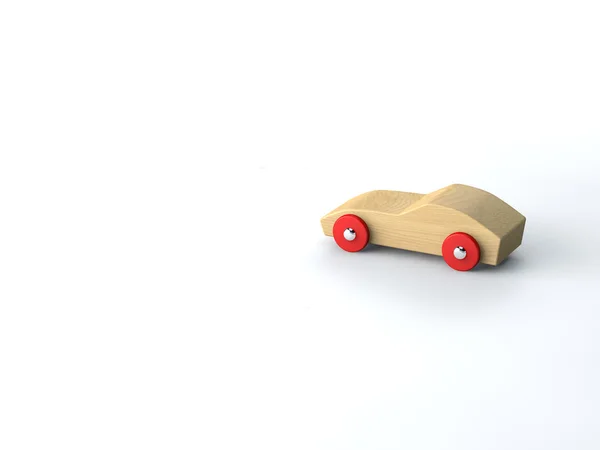 Крутой деревянный игрушечный автомобиль — стоковое фото