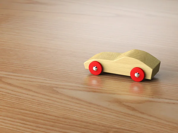 Cool houten speelgoedauto — Stockfoto