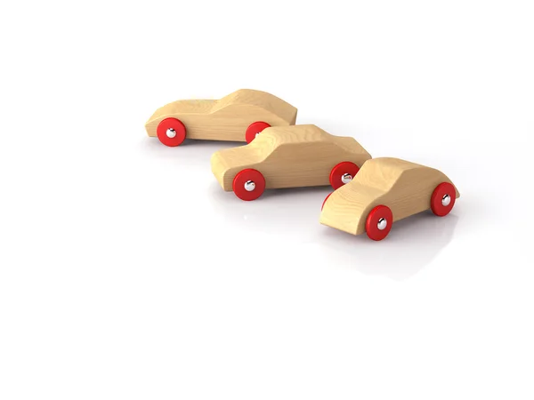 Δροσερό ξύλινο παιχνίδι αυτοκίνητα — Φωτογραφία Αρχείου