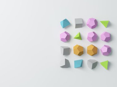 Çokgen arka plan. Düz yatıyordu, en iyi görünüm. 3D görüntü