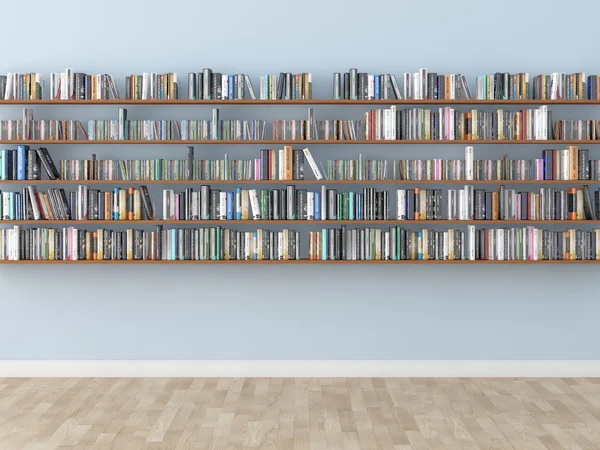 Interior bookshelf room library — Stock Photo, Image