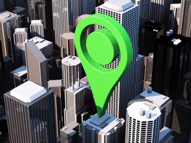 3D harita arama simgesi