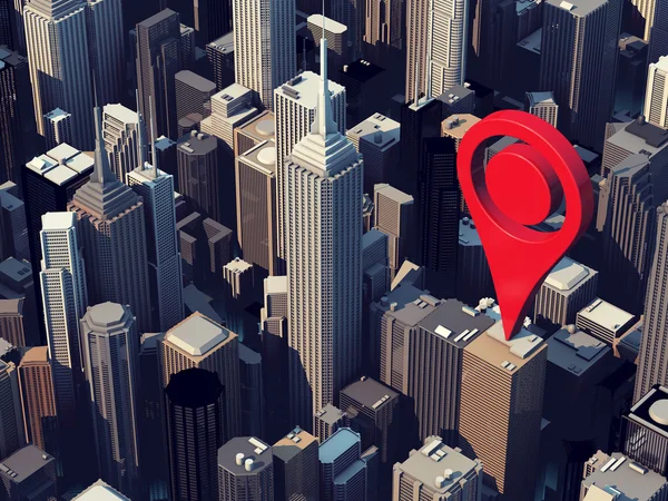 3D harita arama simgesi