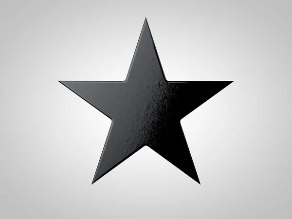 Black star stone — Stock Photo, Image