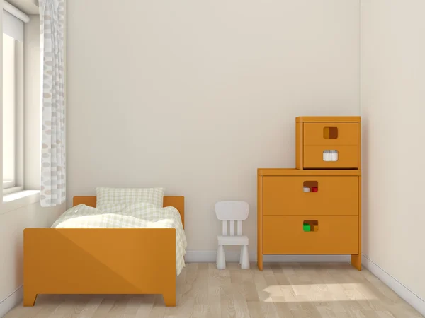 Kinderen van kamer interieur 3d rendering beeld — Stockfoto