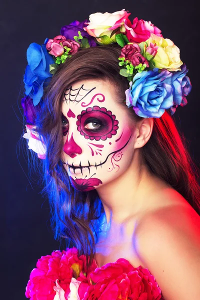 Halloween face art — Stock Photo, Image