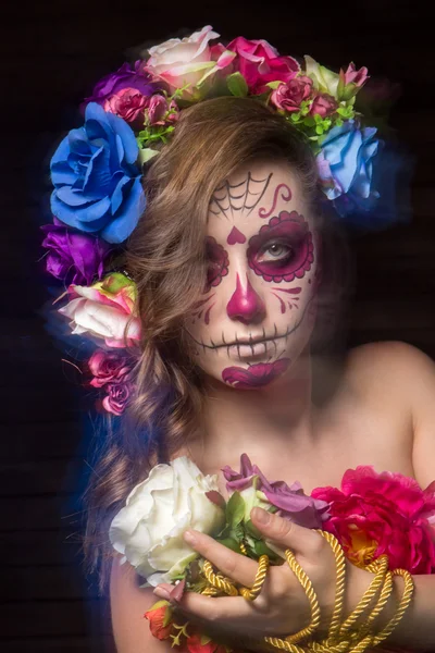 Halloween arc művészet, mozgás hatása, blur effect — Stock Fotó