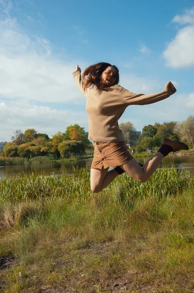 Jump for joy — Stock Photo, Image