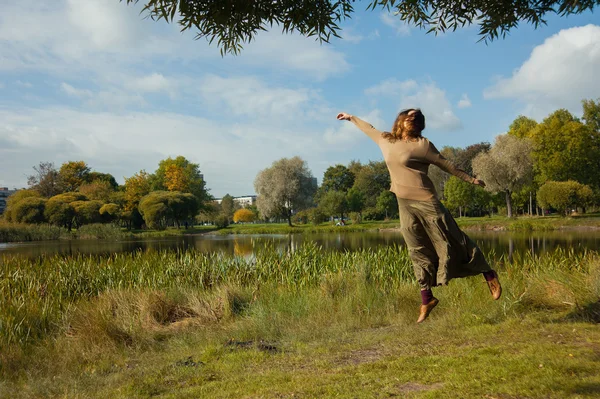 Jump for joy — Stock Photo, Image