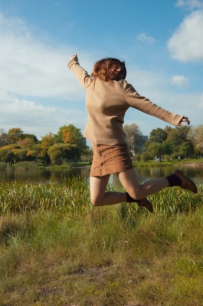 Jump for joy — Stock Photo, Image