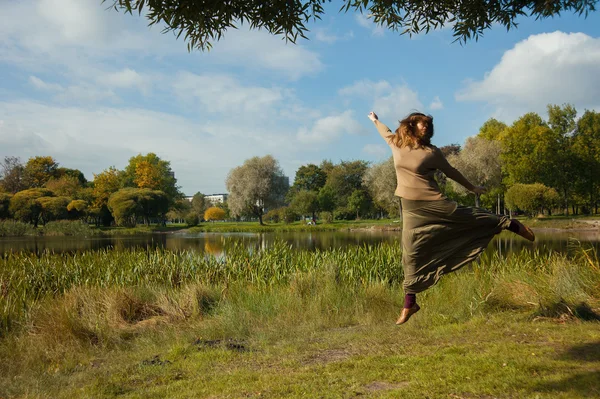 Jump for joy — Stock Photo, Image