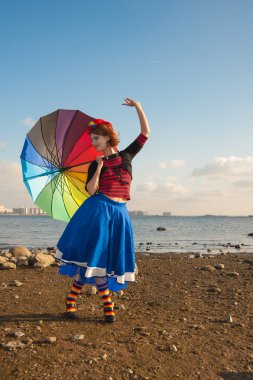 şemsiye ile palyaço