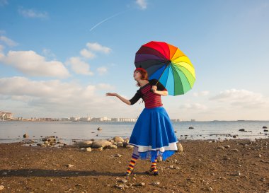 şemsiye ile palyaço