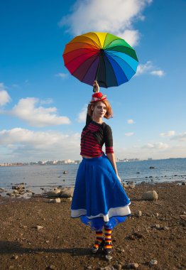 şemsiye ile palyaço