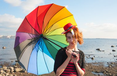 şemsiye ile palyaço