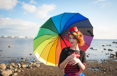 şemsiye ile palyaço