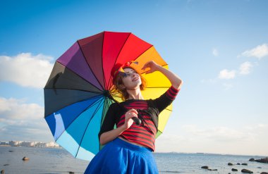 şemsiye ile palyaço