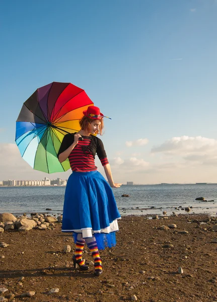 şemsiye ile palyaço