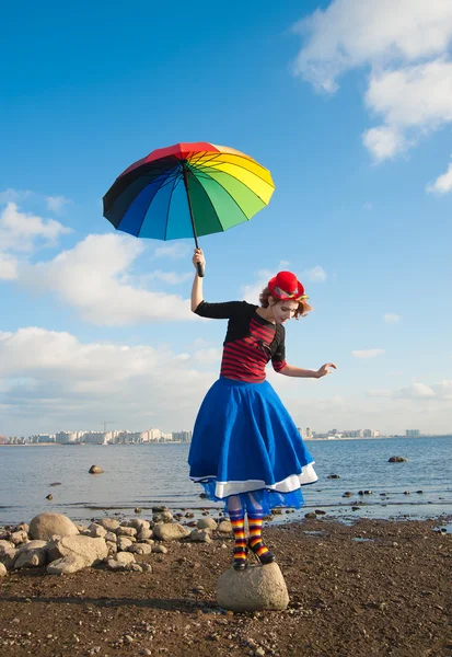 şemsiye ile palyaço