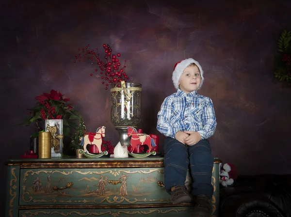 Ragazzo a Natale — Foto Stock