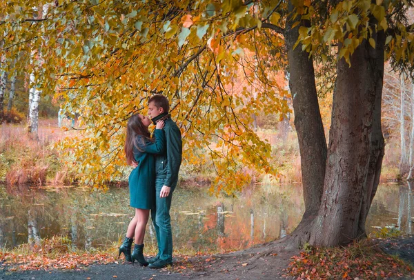 Schönes Paar im Park. — Stockfoto