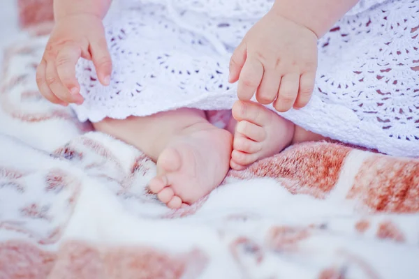 Baby hands and feet fingers — Stock Photo, Image