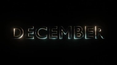 Siyah arkaplandaki 3d metin, iki renk parlıyor