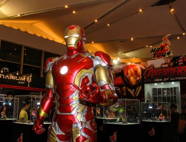 A model of the character Iron Man from the movies and comics clipart