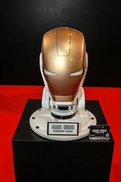 A model of the Iron Man Mask from the movies and comics — Stock Photo, Image