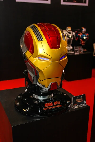 A model of the Iron Man Mask from the movies and comics — Stock Photo, Image
