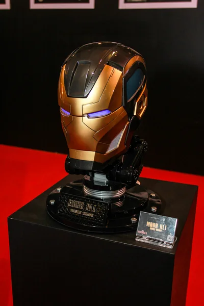 A model of the Iron Man Mask from the movies and comics — Stock Photo, Image