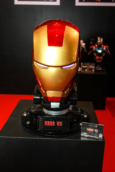 A model of the Iron Man Mask from the movies and comics — Stock Photo, Image