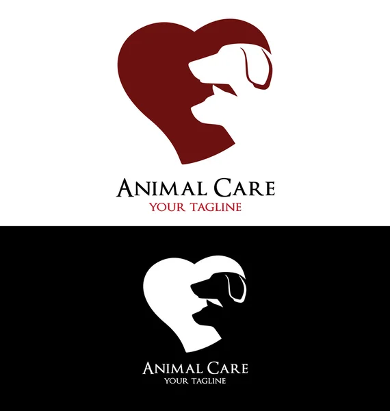 Modelo de logotipo de cuidados animais Ilustração De Bancos De Imagens