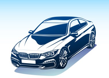 Vektör karizmatik otomobil çizimi