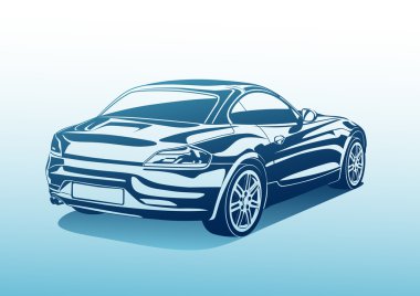 Vektör karizmatik otomobil çizimi