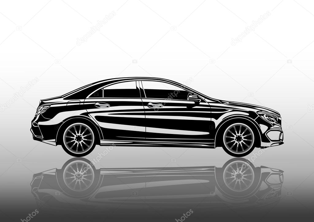 Vector charismatic automobile drawing