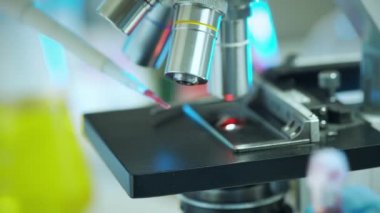 mikroskop altında kan örneği