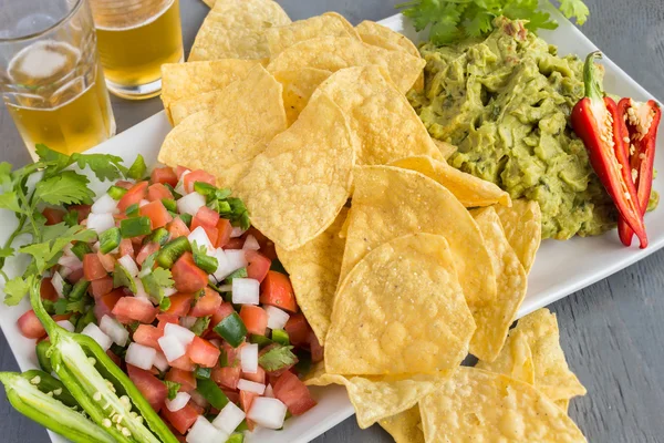 Guacamole e Pico de Gallo — Fotografia de Stock