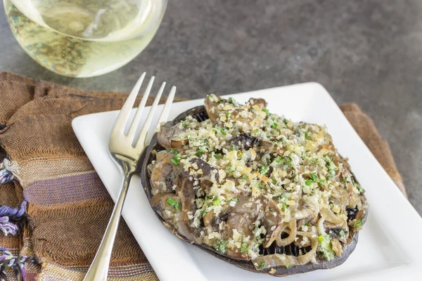 Portobello Gratinado — Fotografia de Stock